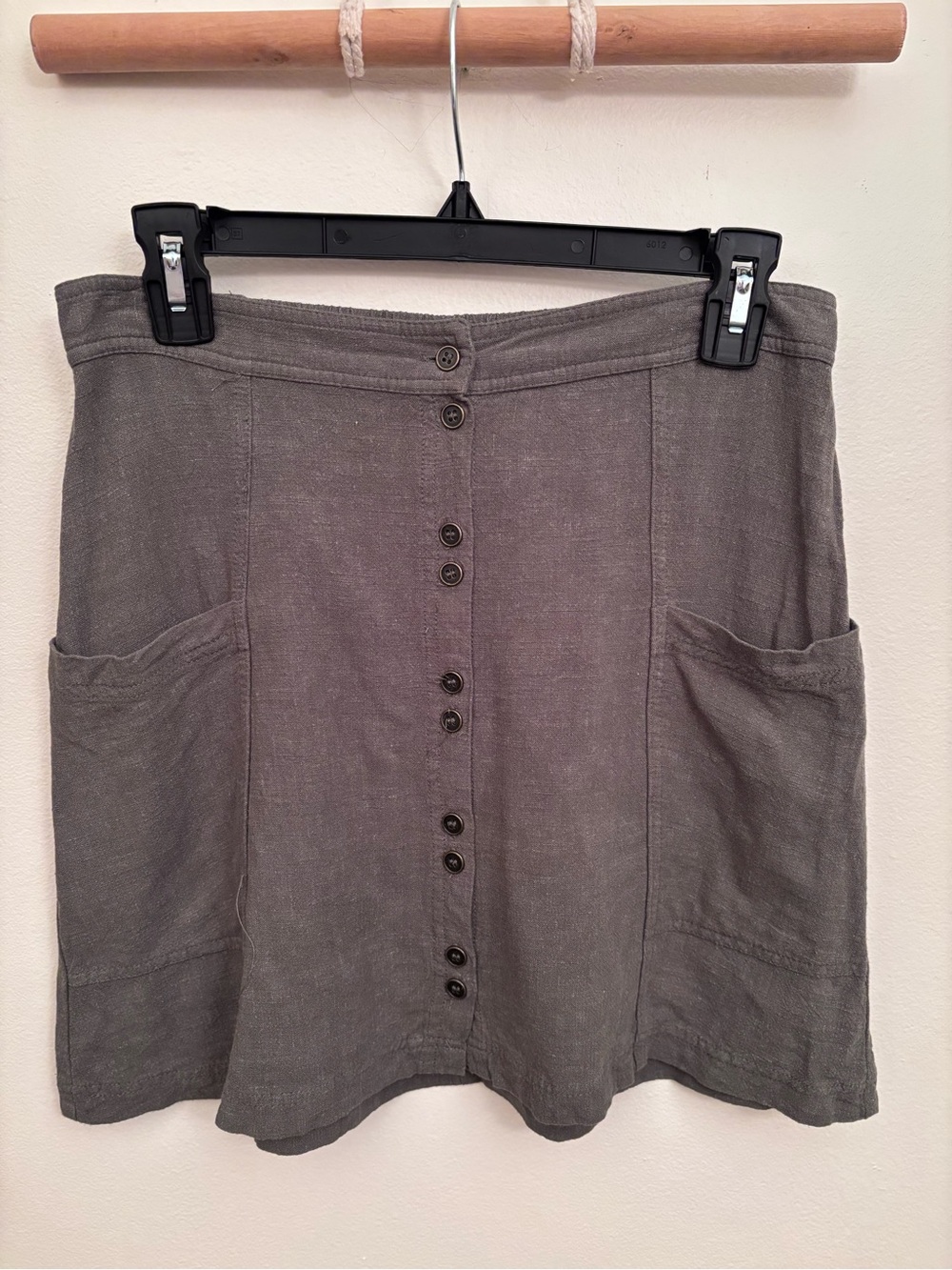 Universal Thread Olive Green Button-Front Mini Skirt with Pockets